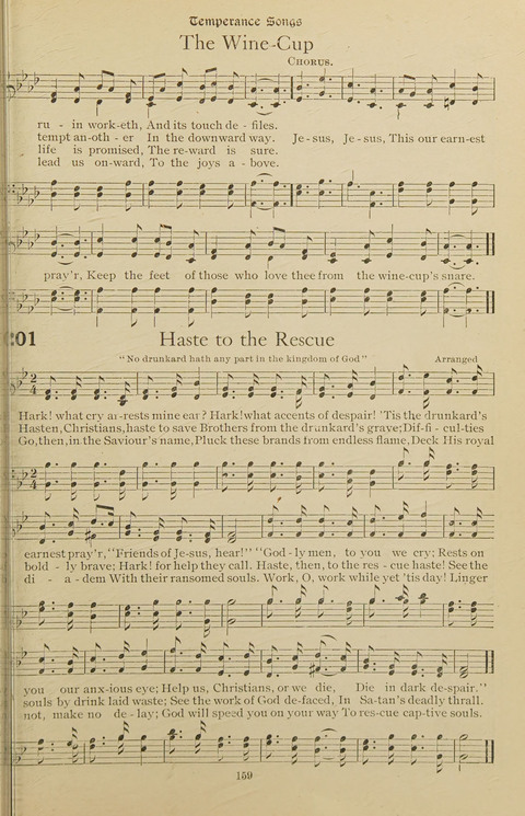 Popular Hymns No. 3: popular songs and standard hymns, suitable for the Bible school, church services, Christian Endeavor, evangelistic meetings and for the family circle page 159