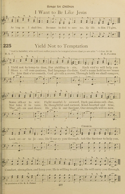 Popular Hymns No. 3: popular songs and standard hymns, suitable for the Bible school, church services, Christian Endeavor, evangelistic meetings and for the family circle page 177