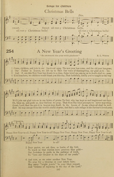 Popular Hymns No. 3: popular songs and standard hymns, suitable for the Bible school, church services, Christian Endeavor, evangelistic meetings and for the family circle page 197