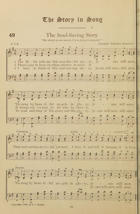 Popular Hymns No. 3: popular songs and standard hymns, suitable for the Bible school, church services, Christian Endeavor, evangelistic meetings and for the family circle page 34