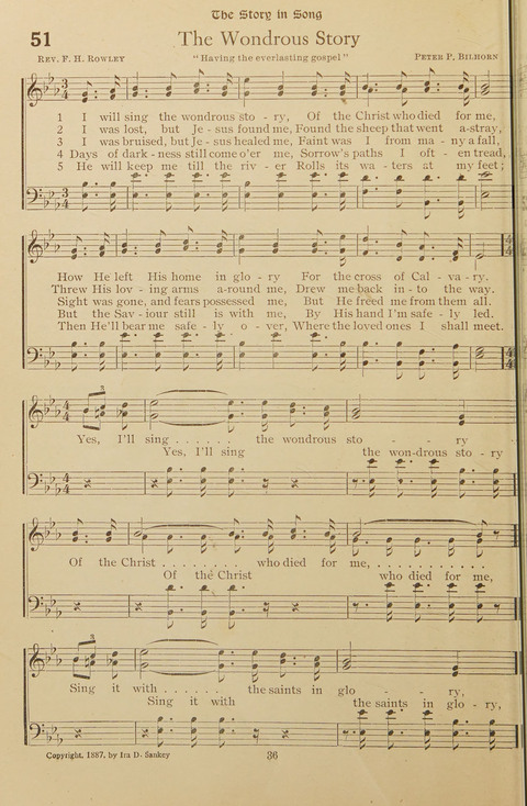 Popular Hymns No. 3: popular songs and standard hymns, suitable for the Bible school, church services, Christian Endeavor, evangelistic meetings and for the family circle page 36