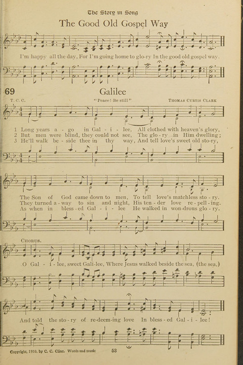 Popular Hymns No. 3: popular songs and standard hymns, suitable for the Bible school, church services, Christian Endeavor, evangelistic meetings and for the family circle page 53