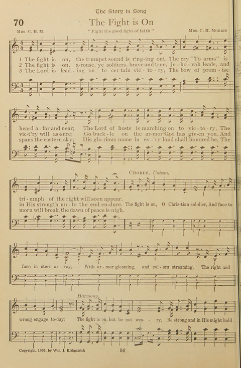 Popular Hymns No. 3: popular songs and standard hymns, suitable for the Bible school, church services, Christian Endeavor, evangelistic meetings and for the family circle page 54