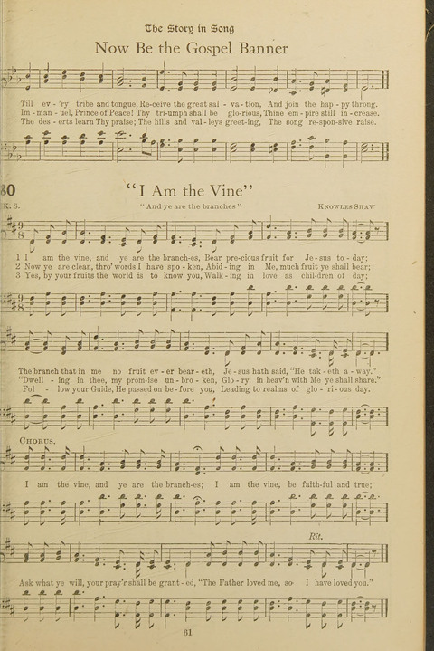 Popular Hymns No. 3: popular songs and standard hymns, suitable for the Bible school, church services, Christian Endeavor, evangelistic meetings and for the family circle page 61