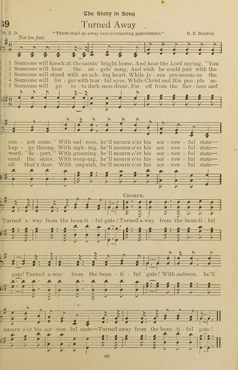 Popular Hymns No. 3: popular songs and standard hymns, suitable for the Bible school, church services, Christian Endeavor, evangelistic meetings and for the family circle page 69