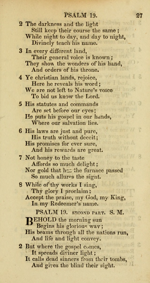 Psalms and Hymns Adapted to Public Worship, and Approved by the General Assembly of the Presbyterian Church in the United States of America page 27