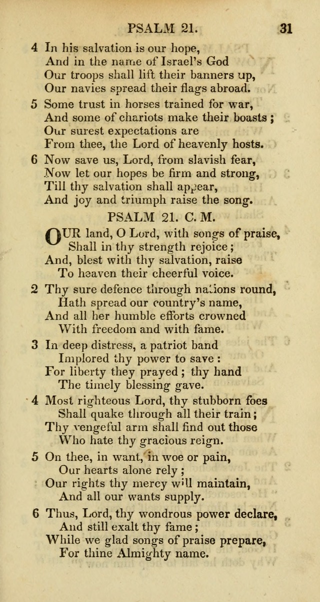 Psalms and Hymns Adapted to Public Worship, and Approved by the General Assembly of the Presbyterian Church in the United States of America page 31