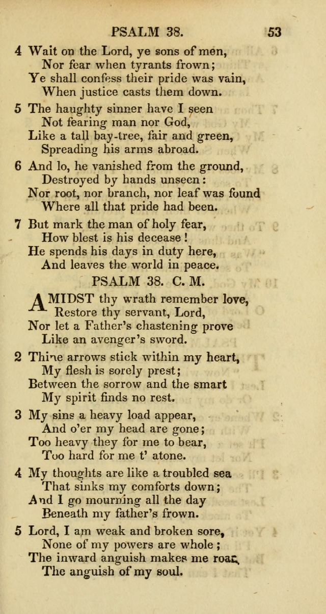 Psalms and Hymns Adapted to Public Worship, and Approved by the General Assembly of the Presbyterian Church in the United States of America page 53