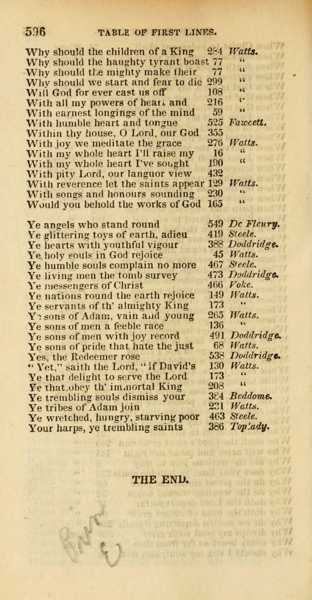 Psalms and Hymns Adapted to Public Worship, and Approved by the General Assembly of the Presbyterian Church in the United States of America page 598