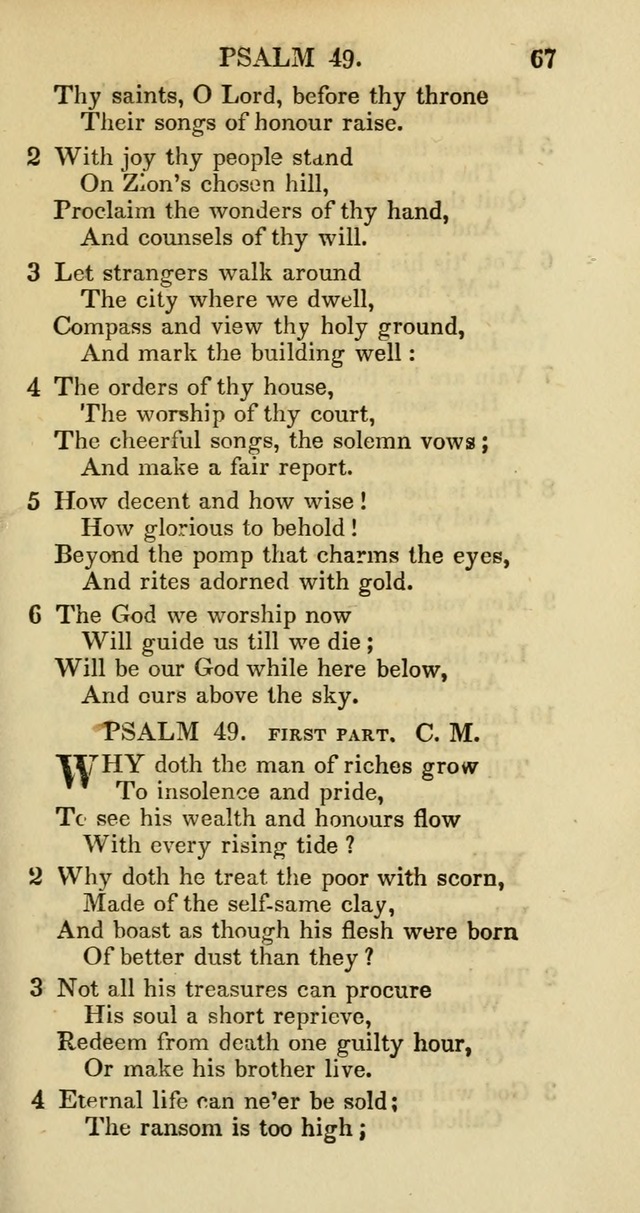 Psalms and Hymns Adapted to Public Worship, and Approved by the General Assembly of the Presbyterian Church in the United States of America page 69