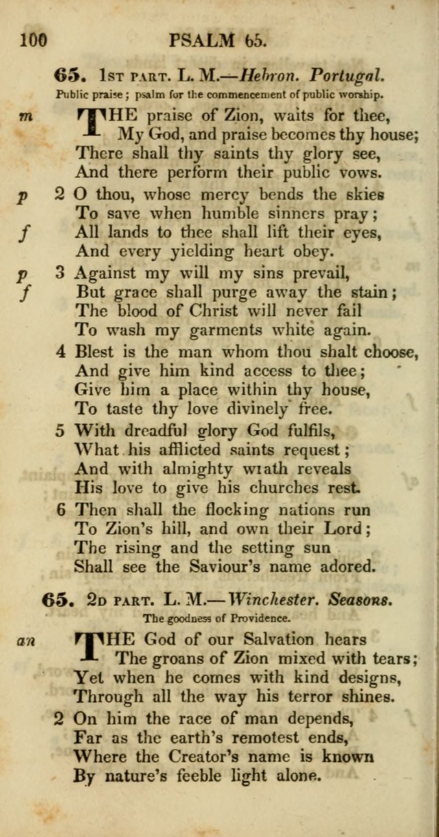 Psalms and Hymns, Adapted to Public Worship: and approved by the General Assembly of the Presbyterian Church in the United States of America: the latter being arranged according to subjects... page 100