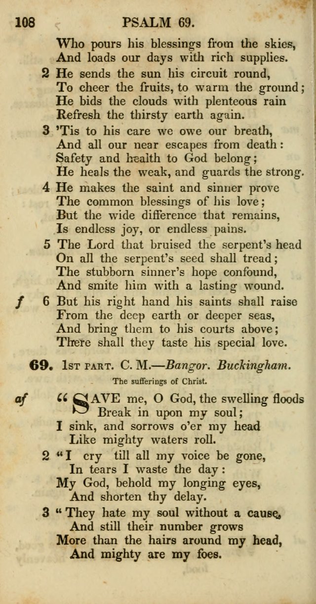 Psalms and Hymns, Adapted to Public Worship: and approved by the General Assembly of the Presbyterian Church in the United States of America: the latter being arranged according to subjects... page 108