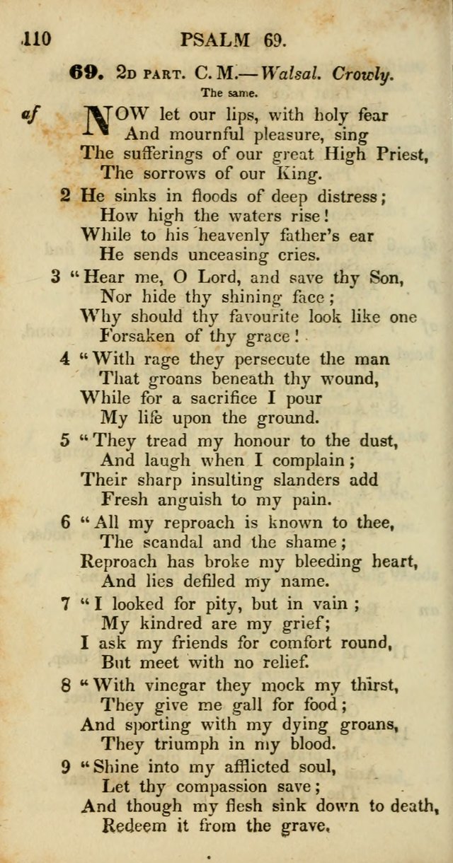 Psalms and Hymns, Adapted to Public Worship: and approved by the General Assembly of the Presbyterian Church in the United States of America: the latter being arranged according to subjects... page 110