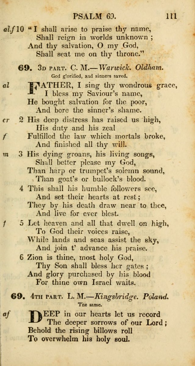 Psalms and Hymns, Adapted to Public Worship: and approved by the General Assembly of the Presbyterian Church in the United States of America: the latter being arranged according to subjects... page 111