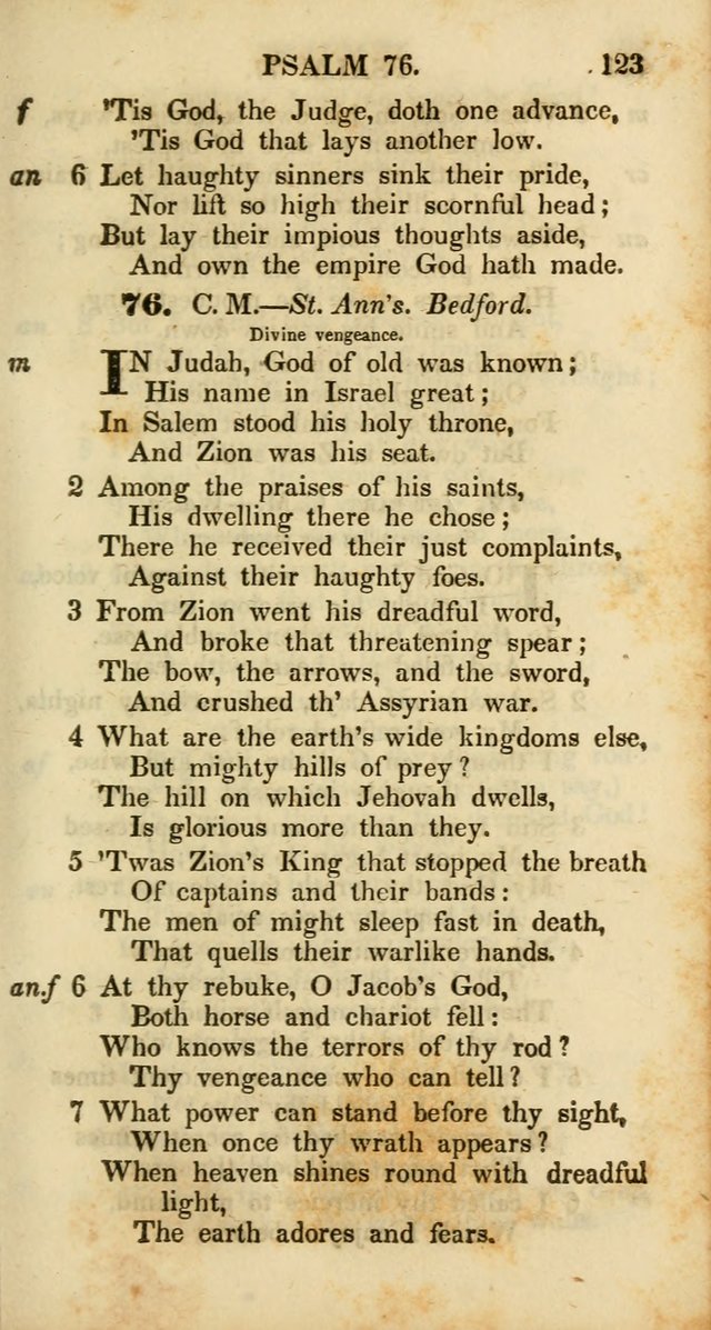 Psalms and Hymns, Adapted to Public Worship: and approved by the General Assembly of the Presbyterian Church in the United States of America: the latter being arranged according to subjects... page 123