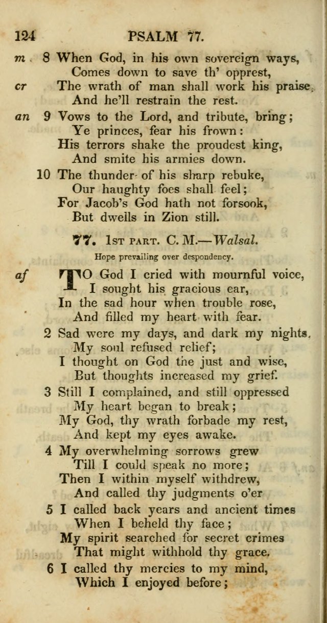 Psalms and Hymns, Adapted to Public Worship: and approved by the General Assembly of the Presbyterian Church in the United States of America: the latter being arranged according to subjects... page 124