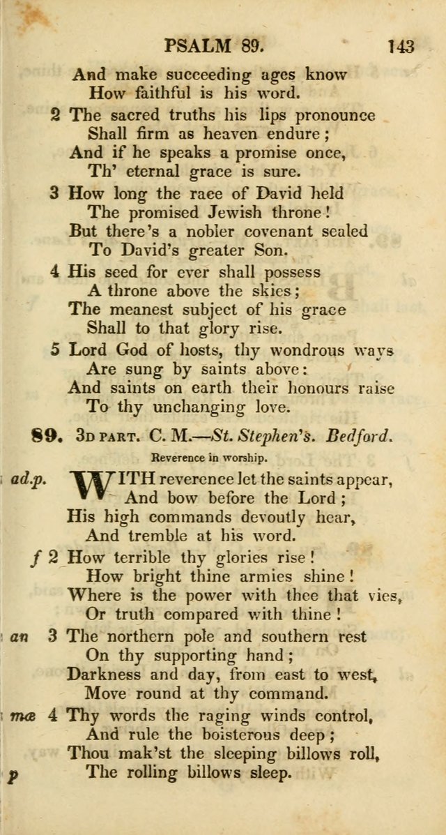 Psalms and Hymns, Adapted to Public Worship: and approved by the General Assembly of the Presbyterian Church in the United States of America: the latter being arranged according to subjects... page 143