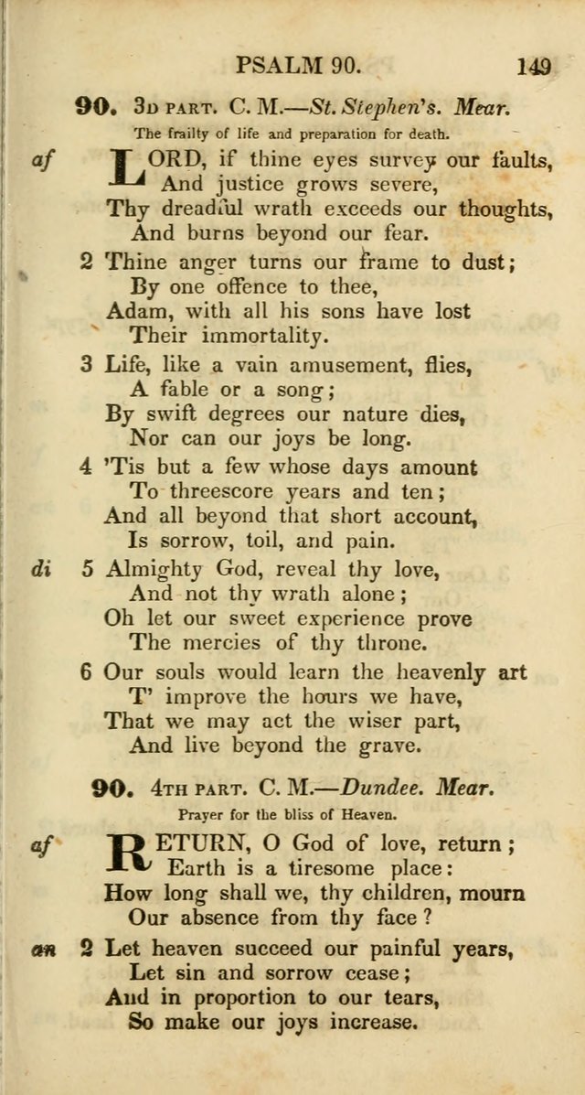 Psalms and Hymns, Adapted to Public Worship: and approved by the General Assembly of the Presbyterian Church in the United States of America: the latter being arranged according to subjects... page 149