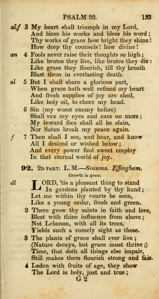 Psalms and Hymns, Adapted to Public Worship: and approved by the General Assembly of the Presbyterian Church in the United States of America: the latter being arranged according to subjects... page 153