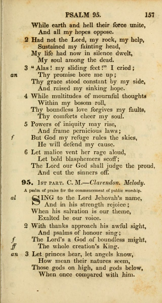 Psalms and Hymns, Adapted to Public Worship: and approved by the General Assembly of the Presbyterian Church in the United States of America: the latter being arranged according to subjects... page 157