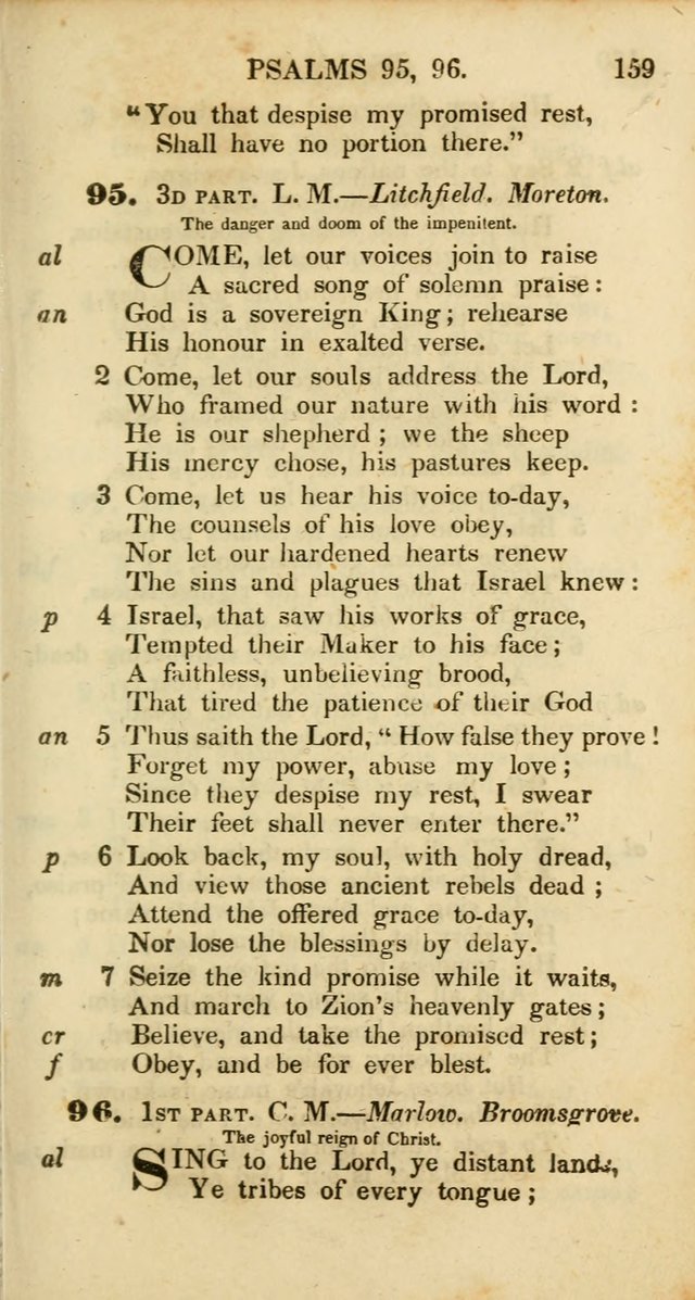 Psalms and Hymns, Adapted to Public Worship: and approved by the General Assembly of the Presbyterian Church in the United States of America: the latter being arranged according to subjects... page 159