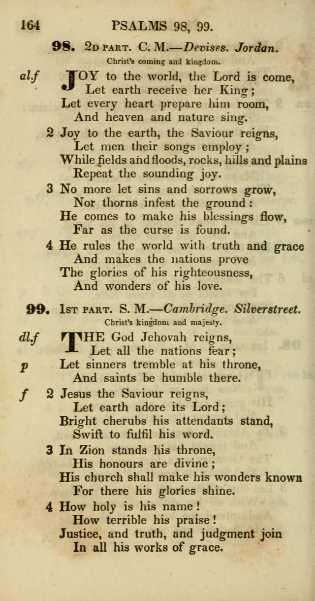 Psalms and Hymns, Adapted to Public Worship: and approved by the General Assembly of the Presbyterian Church in the United States of America: the latter being arranged according to subjects... page 164