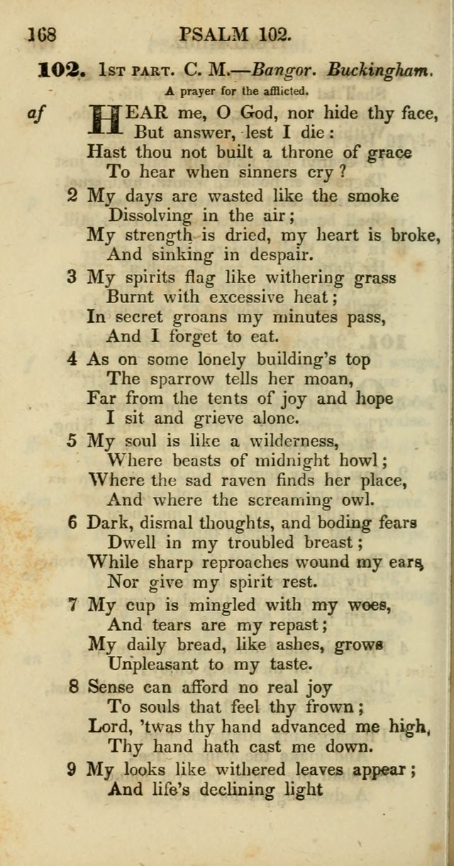 Psalms and Hymns, Adapted to Public Worship: and approved by the General Assembly of the Presbyterian Church in the United States of America: the latter being arranged according to subjects... page 168