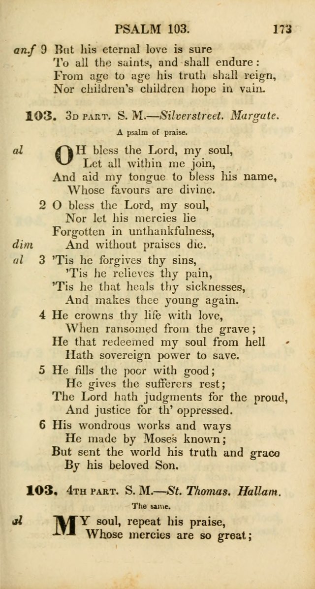 Psalms and Hymns, Adapted to Public Worship: and approved by the General Assembly of the Presbyterian Church in the United States of America: the latter being arranged according to subjects... page 173