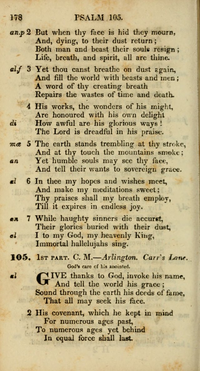 Psalms and Hymns, Adapted to Public Worship: and approved by the General Assembly of the Presbyterian Church in the United States of America: the latter being arranged according to subjects... page 178