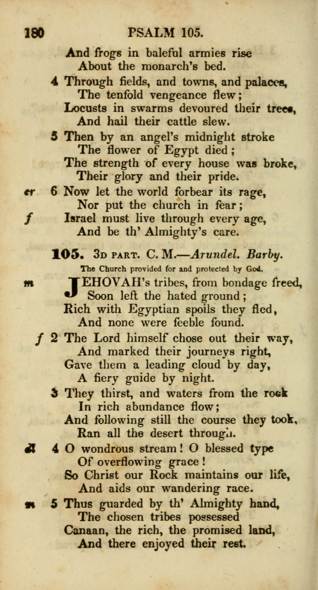 Psalms and Hymns, Adapted to Public Worship: and approved by the General Assembly of the Presbyterian Church in the United States of America: the latter being arranged according to subjects... page 180