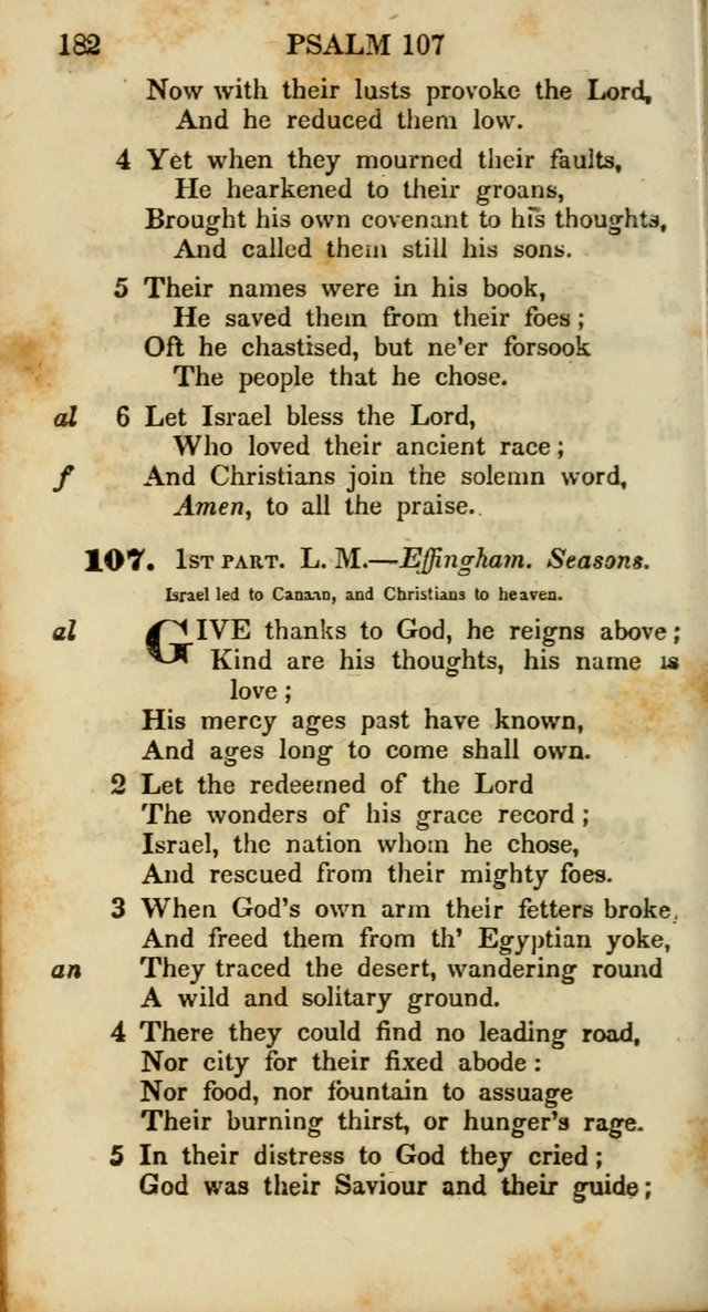 Psalms and Hymns, Adapted to Public Worship: and approved by the General Assembly of the Presbyterian Church in the United States of America: the latter being arranged according to subjects... page 182