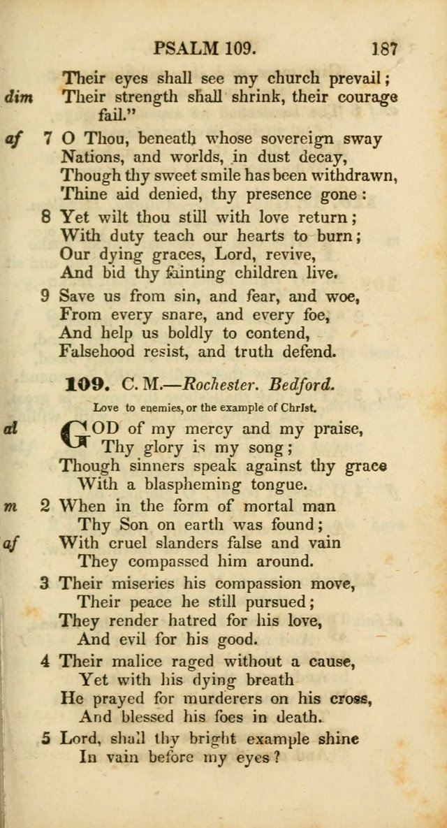 Psalms and Hymns, Adapted to Public Worship: and approved by the General Assembly of the Presbyterian Church in the United States of America: the latter being arranged according to subjects... page 187