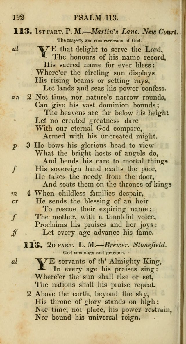 Psalms and Hymns, Adapted to Public Worship: and approved by the General Assembly of the Presbyterian Church in the United States of America: the latter being arranged according to subjects... page 192