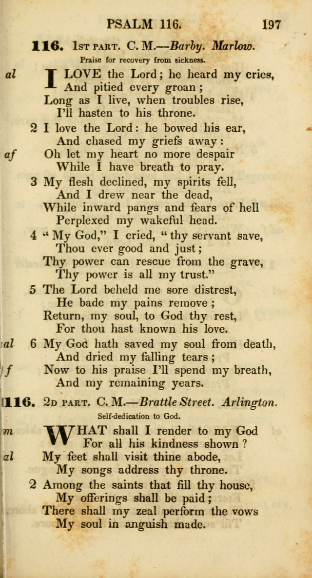 Psalms and Hymns, Adapted to Public Worship: and approved by the General Assembly of the Presbyterian Church in the United States of America: the latter being arranged according to subjects... page 197