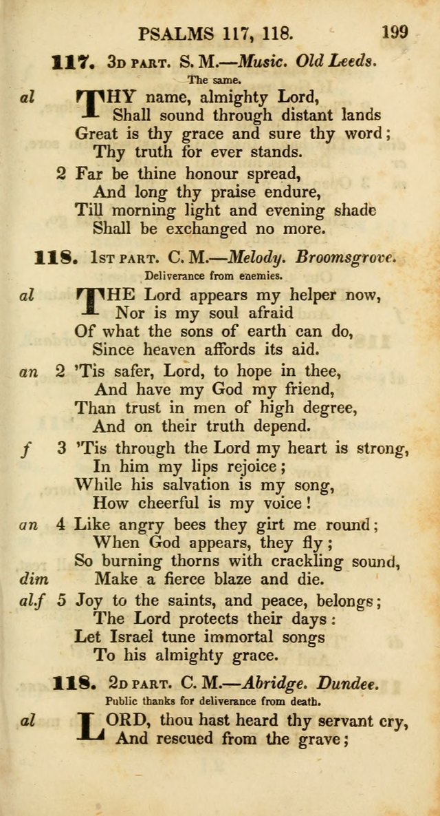 Psalms and Hymns, Adapted to Public Worship: and approved by the General Assembly of the Presbyterian Church in the United States of America: the latter being arranged according to subjects... page 199