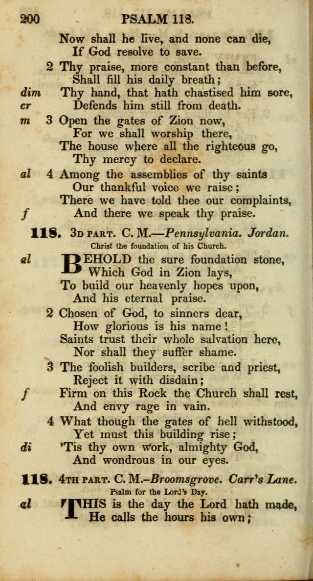 Psalms and Hymns, Adapted to Public Worship: and approved by the General Assembly of the Presbyterian Church in the United States of America: the latter being arranged according to subjects... page 200