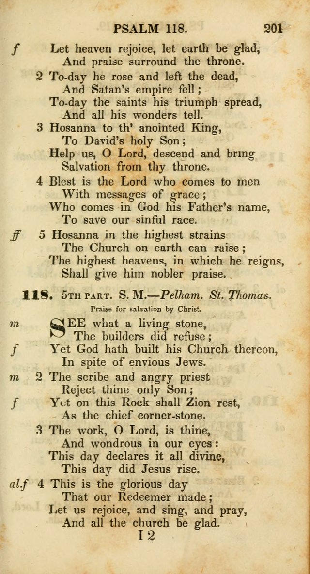 Psalms and Hymns, Adapted to Public Worship: and approved by the General Assembly of the Presbyterian Church in the United States of America: the latter being arranged according to subjects... page 201