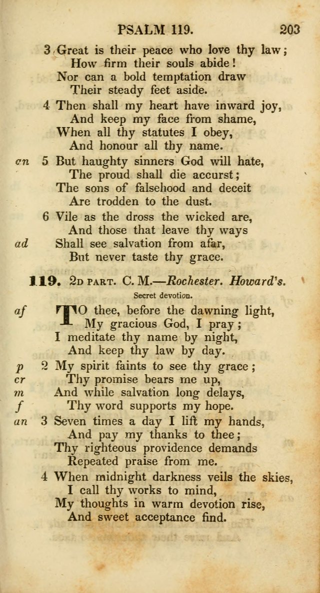 Psalms and Hymns, Adapted to Public Worship: and approved by the General Assembly of the Presbyterian Church in the United States of America: the latter being arranged according to subjects... page 203