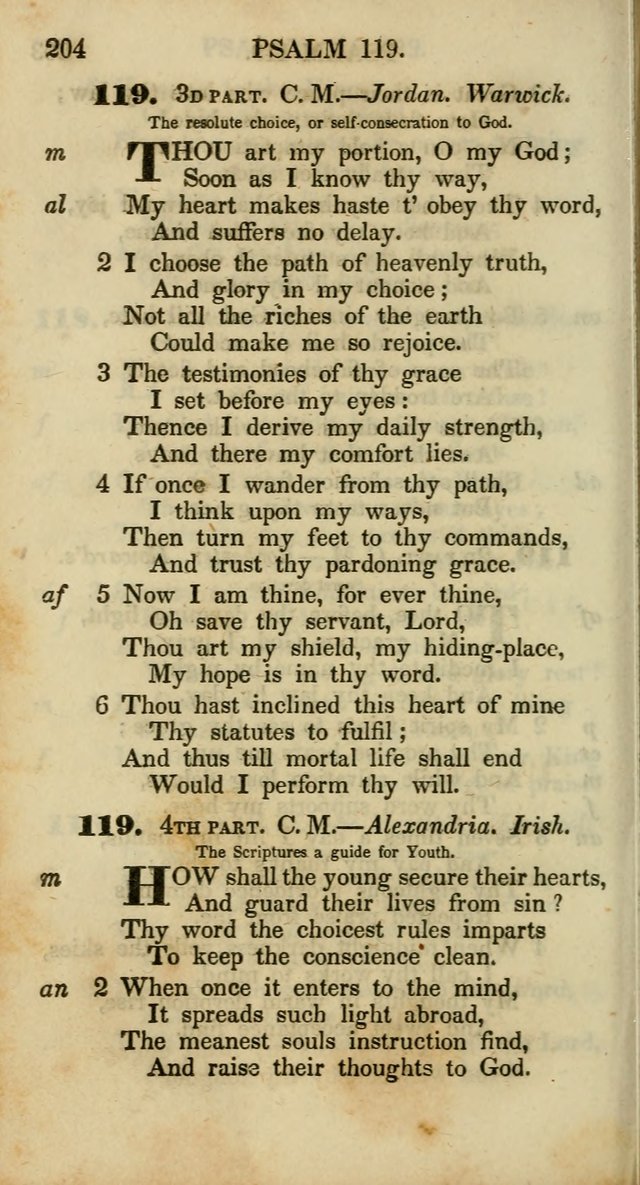 Psalms and Hymns, Adapted to Public Worship: and approved by the General Assembly of the Presbyterian Church in the United States of America: the latter being arranged according to subjects... page 204