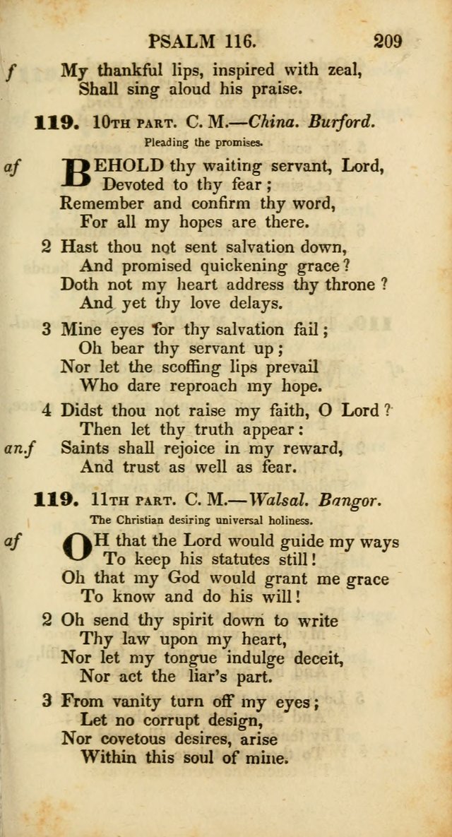 Psalms and Hymns, Adapted to Public Worship: and approved by the General Assembly of the Presbyterian Church in the United States of America: the latter being arranged according to subjects... page 209