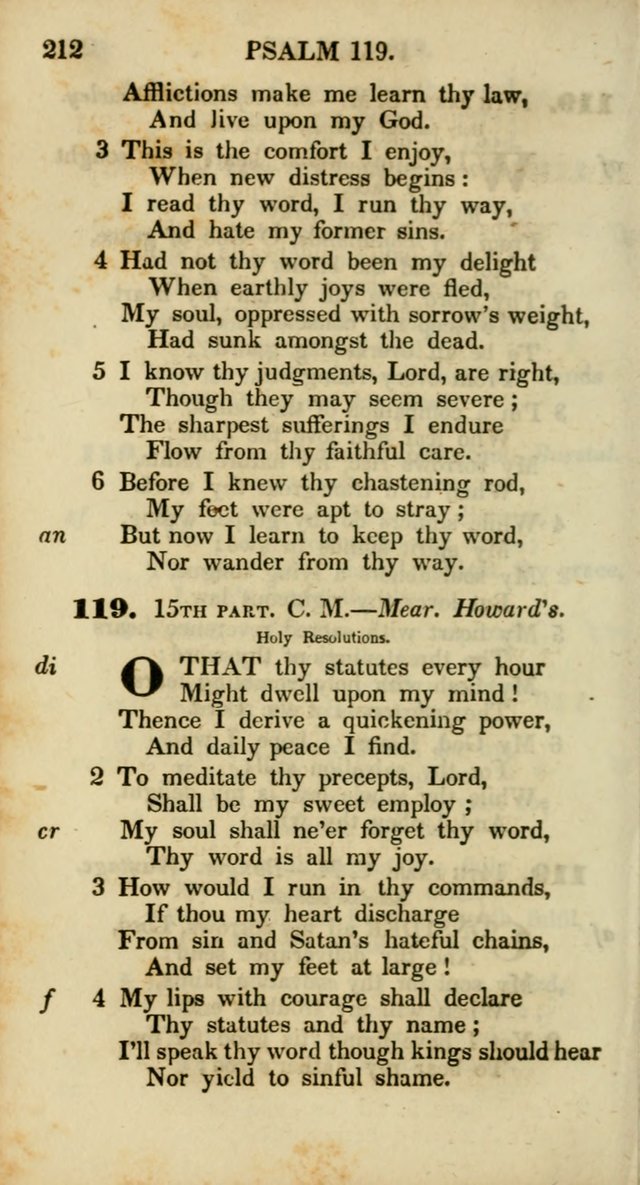 Psalms and Hymns, Adapted to Public Worship: and approved by the General Assembly of the Presbyterian Church in the United States of America: the latter being arranged according to subjects... page 212