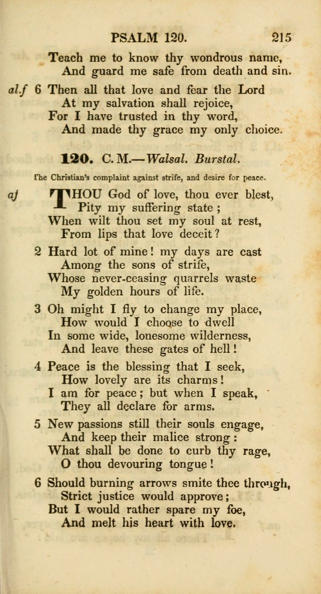 Psalms and Hymns, Adapted to Public Worship: and approved by the General Assembly of the Presbyterian Church in the United States of America: the latter being arranged according to subjects... page 215