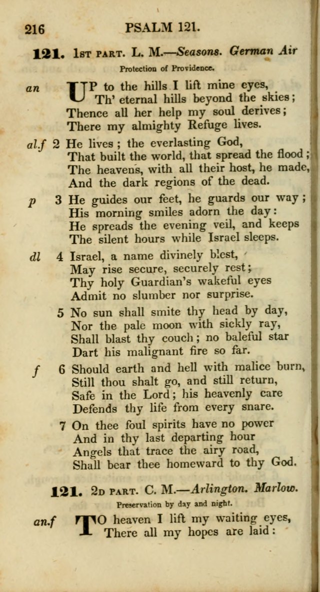 Psalms and Hymns, Adapted to Public Worship: and approved by the General Assembly of the Presbyterian Church in the United States of America: the latter being arranged according to subjects... page 216