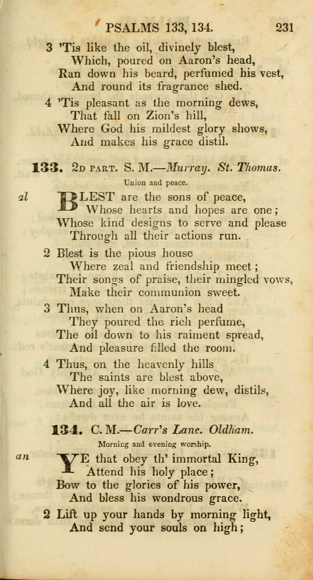 Psalms and Hymns, Adapted to Public Worship: and approved by the General Assembly of the Presbyterian Church in the United States of America: the latter being arranged according to subjects... page 231