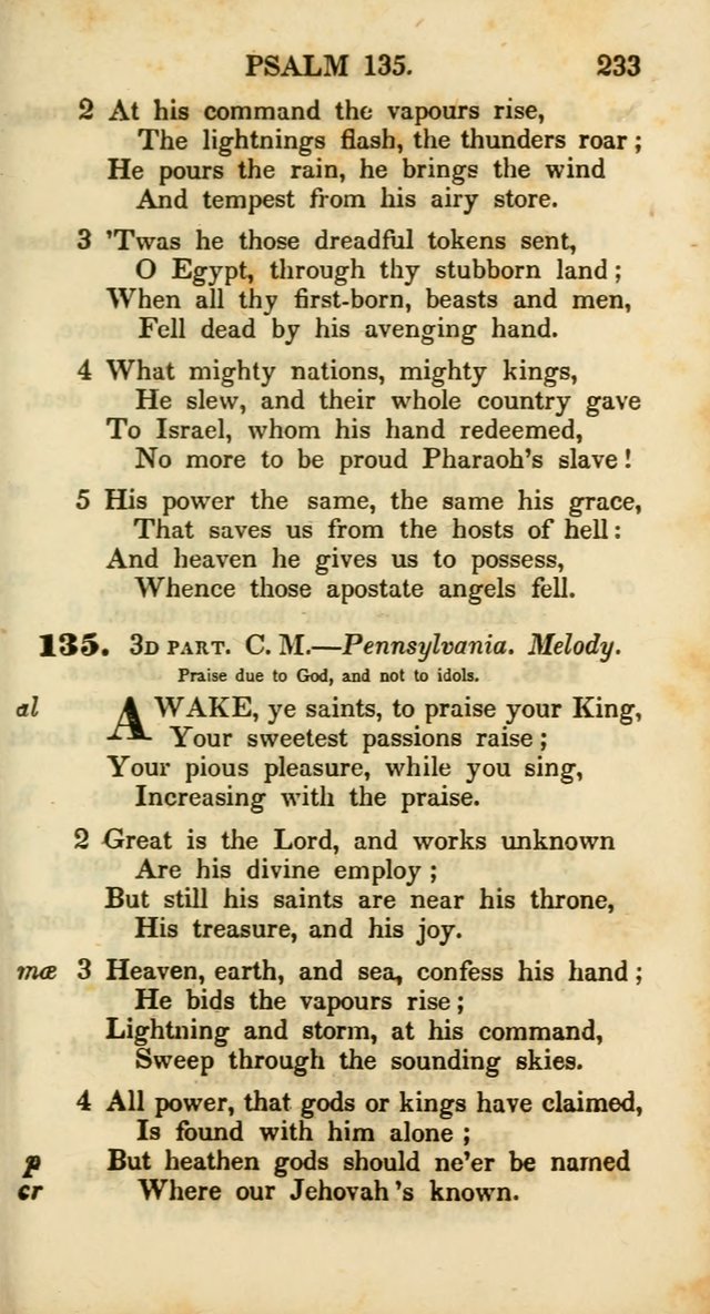 Psalms and Hymns, Adapted to Public Worship: and approved by the General Assembly of the Presbyterian Church in the United States of America: the latter being arranged according to subjects... page 233