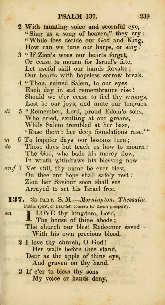 Psalms and Hymns, Adapted to Public Worship: and approved by the General Assembly of the Presbyterian Church in the United States of America: the latter being arranged according to subjects... page 239