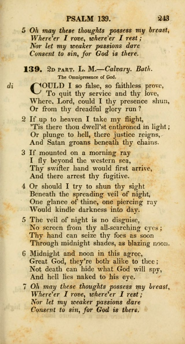 Psalms and Hymns, Adapted to Public Worship: and approved by the General Assembly of the Presbyterian Church in the United States of America: the latter being arranged according to subjects... page 243