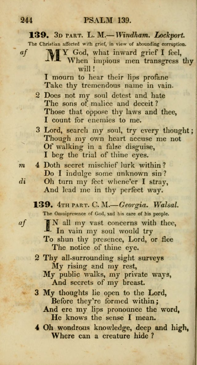 Psalms and Hymns, Adapted to Public Worship: and approved by the General Assembly of the Presbyterian Church in the United States of America: the latter being arranged according to subjects... page 244