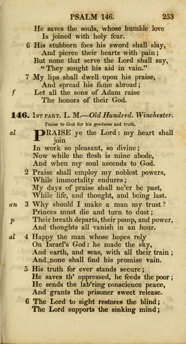 Psalms and Hymns, Adapted to Public Worship: and approved by the General Assembly of the Presbyterian Church in the United States of America: the latter being arranged according to subjects... page 253