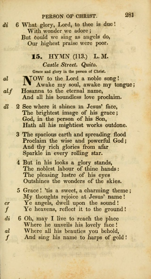 Psalms and Hymns, Adapted to Public Worship: and approved by the General Assembly of the Presbyterian Church in the United States of America: the latter being arranged according to subjects... page 281